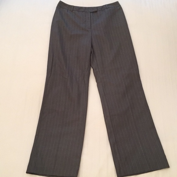 Jones Wear 2-Piece Pant Suit - Grey Pinstripe - Picture 3 of 8